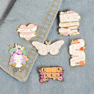 Artisanat fille bannière émail broche Badge clavier papillon broche sac Denim chemise épinglette romantique fleur bijoux cadeau