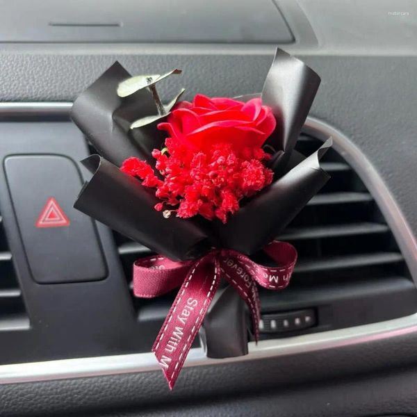 Mini bouquet de fleurs séchées pour désodorisant de voiture fabriqué à la main pour évent