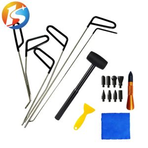 Handgereedschapssets Auto Automotive Ding Hail Puller Set Body Uitdeuken Staven Hook Tool Duwstang Auto Koevoet Verf Dent Repair Tools Kits