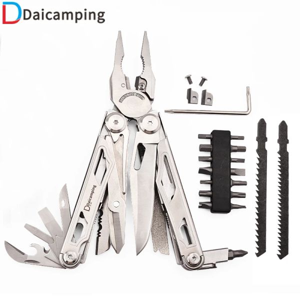 Ensembles d'outils à main Daicamping Dl30 pièces remplaçables ensemble d'outils à main multiples couteaux pliants multi-outils coupe-ciseaux Edc équipement de survie pince manuelle