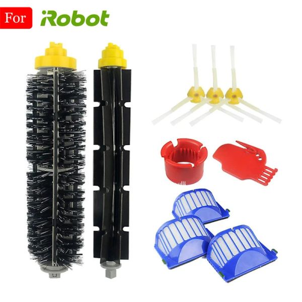 Ensembles d'accessoires pour aspirateur Irobot Roomba, brosse principale, brosse latérale, filtre à Air Hepa 600 610 620 621 625 630 631 650 651 660 671 680 690