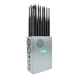Détecteur de signal de téléphone portable 5G à 24 antennes portables avec couvercle en nylon, bouclier 2G 3G 4G 5G Wi-Fi GPS UHF VHF, 24 W, distance de travail jusqu'à 25 m