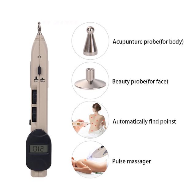 Bolígrafo de Acupuntura portátil, Detector de puntos TENS con pantalla Digital, dispositivo de Estimulador muscular meridiano de Acupuntura eléctrica