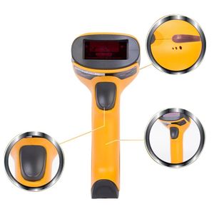 Handheld Barcode Reader Laser Bar Code Scanner voor POS-pc Nieuwste zwart geel ABS PC Antiknock Design USB 2.0