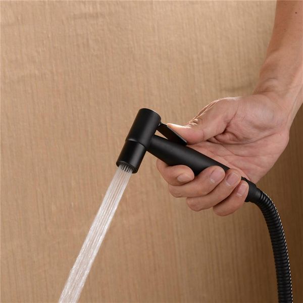 Handheld Bidet Spray Black Shower Pulvérisateur Set Toilette Shattaf Pulvérisateur Douche kit Bidet Robinet 304 Acier Inoxydable1955