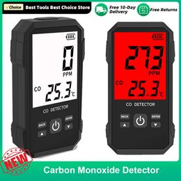 Handheld Koolmonoxide Detector Draagbare Koolmonoxide Concentratie Testen Meter Met Temperatuur Test Geluid Licht Alarm 240320