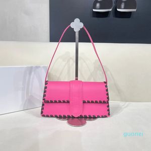 Bolso cruzado de mano para axilas, bolsos de hombro de diseñador, bolso de lujo, bolso de cuero de vaca con solapa, bolso de mensajero, hilo de coser liso