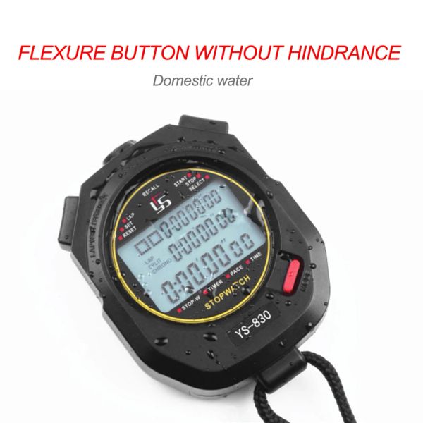 Handheld Digital Timer Stopwatch Chronograph Sports Training Digital Chronters 3 Rows Affichage du 30/10/60/100 PISTOIRES