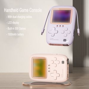 Consola de juegos portátil, reproductor de juegos portátil, batería externa de gran capacidad de 10000 Mah, 500 videojuegos Retro con Cable de carga