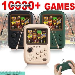 Handheld Game Console Power Bank 2in1 6000 mAh Capaciteit Retro Video Mini Games Consoles 10000 Draagbare Spelers 240123