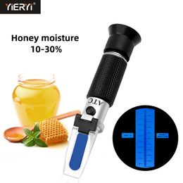 Réfractomètre portatif d'humidité de miel 10-30% compteur de Concentration d'eau de miel outil d'apiculture testeur de réfraction avec ATC 231229