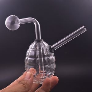 Handheld Hookahs Glazen olie -brander Bong voor DAB Rigs Water Bubbler Pijp Afdekbaar ontwerp Ash Catcher Recycler Bong met vervangbare oliepot Groothandelsprijs