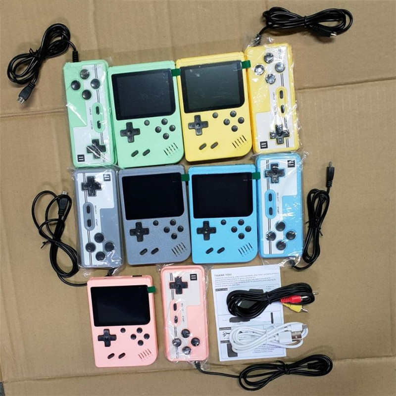 Handheld Macaron Game Console 500 800 W 1 Retro TV Video Game Player 8 bit 3,0 -calowy Kolorowe wsparcie LCD Dwóch graczy dla dzieci Prezent