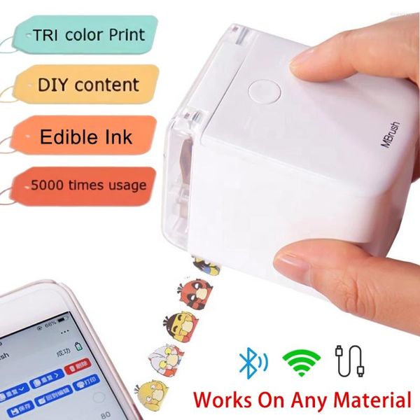 Accessoires de bureau portables Logo de poche WiFi Mult-Fonctional Logo Tattoo PO Portable Mini Color Imprimante