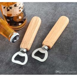 Bouteille protable à main le plus récent manche en bois ouvre-cuisine à la maison outils de mariage cadeau