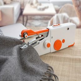 Handnaaimachine, mini-handnaaimachine voor snel naaien, draagbare naaimachine geschikt voor stof, kleding of kinderkleding, thuis, reizen en doe-het-zelf