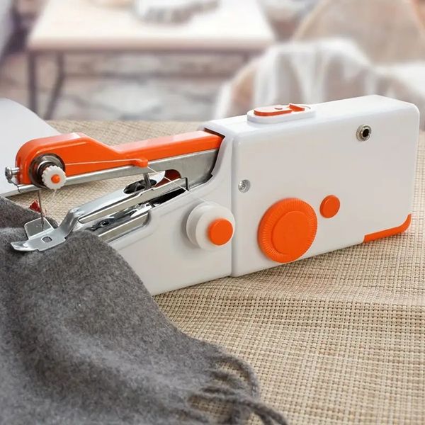 Máquina De Coser De Mano, Mini Máquina De Coser De Mano Para Costuras Rápidas,Máquina De Coser Portátil Adecuada Para El Hogar, Viajes Y Bricolaje, De Mano Eléctrica