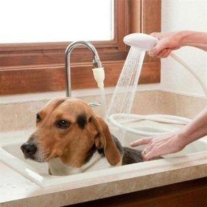 Handheld Splash Douche Wastafel Kraan Attachment Wassen Sproeikop Kit Huisdier Sproeislang Bad Accessoire Set265I