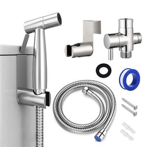 Set de rociador de bidet de inodoro de mano kit grifo de mano de acero inoxidable para la ducha de baño Autoinscrutación 240325