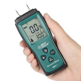 Handheld Two Pins Digital Wood Moisture Meter Hout Vochtigheid Tester Hout Damp Detector met LCD-scherm Probe Range 2% ~ 70% 210719
