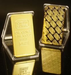 Collection de l'artisanat 1 oz 24k Credit doré Suisse Gold Bar Bullion Très beau cadeau commercial avec différentes séries numéro3070348
