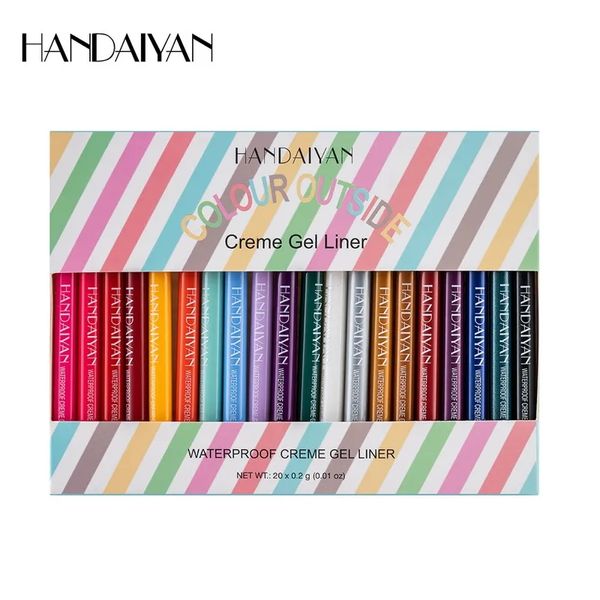 Handiyan 20 Colores de lápiz Lápices de delineador de ojos automático
