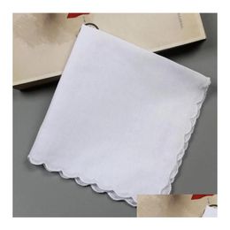 Zakdoek 120 Stukskatoenen Zakdoek Handdoekensnijder Diy Blank Sint-jakobsschelp Feestdecoratie Doek Servetten Ambachtelijke Vintage Hanky Oman Home Ga Dhidk