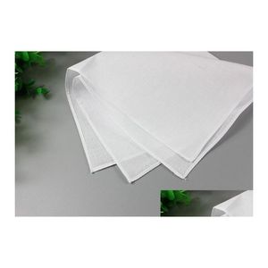 Mouchoir Blanc Pur Mouchoirs 100% Coton Mouchoirs Femmes Hommes 28Cmx28Cm Poche Carrée Mariage Plaine Bricolage Imprimer D Hankies 150 Dhibw