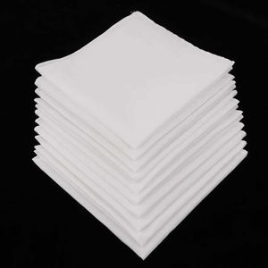 Mouchoirs 5/10 pièces masculines manche blanche tête pur coton carré ultra soft lavable lavable serviette à poitrine de poche carré 28 x 28 cm serviette de poche2405