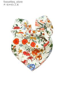 Mouchoirs Fleur imprimé foulards en soie naturelle femme cheveux écharpe véritable foulards en soie printemps automne femmes mouchoir de luxe la cadeaux L240322