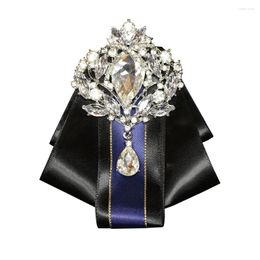 Mouchoirs I-Remiel Style britannique Vintage Multi-couche Big Diamond Bow Tie pour hommes Groom Mariage Uniforme Costume Chemise Vêtements Accessoires