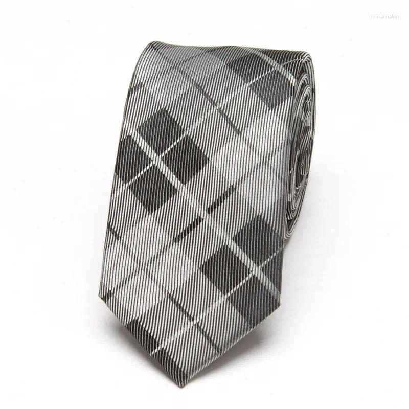 Mouchoirs hommes cravates à carreaux mode mariage loisirs affaires Polyester maigre hommes cravates 6 cm largeur mince cravate Xgvokh marque