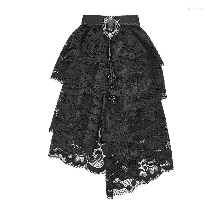 Näsdukar punk rave gotisk viktoriansk steampunk jabot ruffle nacke vintage pin up acc s173