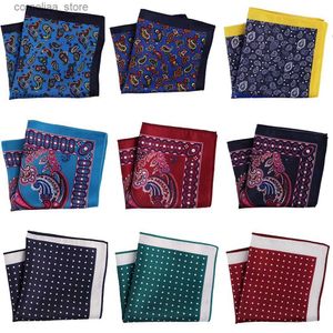 Zakdoeken YISHLINEs Unieke heren handvat pochet heren dot paisley bedrukte heren borsthanks heren set accessoires Y240326