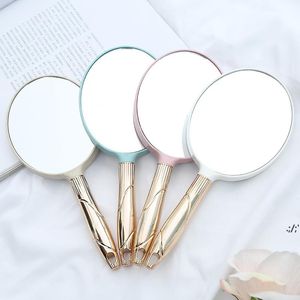 Handvat Cosmetische Spiegels Schoonheidssalon Hand Held Make-up Mirror Square Oval Gift Mirror Cosmetics Tool JLA13086