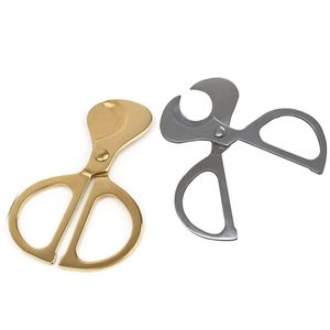 Handle Type Cigar Cutter Stainless Steel Cigar Scissors Simple Cigar Knife Household Smoking Cigar Tools