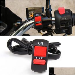 Stuur Dc12V 10A Motorstuur Flameout Schakelaar Aan Uit Knop Onderdelen Voor Moto Motor Atv Bike Drop Delivery Mobiles Motorcycl Dhduo