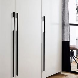 Handgrepen ladekast meubels keukengrepen voor garderobdeuren en ramen zwart 1000 mm super lange hardware