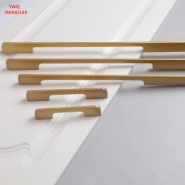 Behandelt ladekast meubels keukengrepen voor garderobdeuren en ramen gouden 1000 mm super lange aluminium hardware
