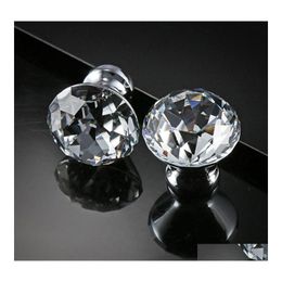 Handgrepen trekt delicate kristallen glazen knoppen kast pls 30 mm diamantvorm ontwerp der keuken meubels kast dh0921 drop dhizn