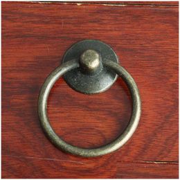 Handgrepen trekt Rustico retro eenvoudige meubels handgreep knoppen vintage bronzen der schoenknop knop pluste messing druppel ringen dressoir del oteaq