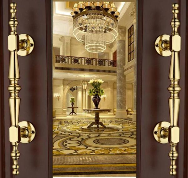 Manijas s Puerta de madera maciza dorada europea, manija deslizante para armario, perillas para cajones, diseño de Hardware6593556