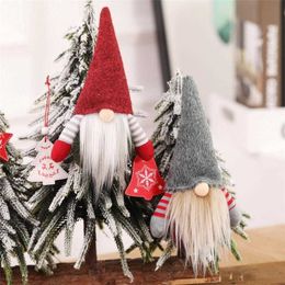 Handgemaakte 10 Kerst PC's DHL Zweedse Gnome Scandinavische Tomte Santa Nisse Nordic Pluche Elf Toy Tafel Ornament Xmas Tree Decorations