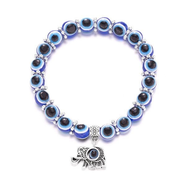 Joyería hecha a mano de las pulseras del mal de ojo del encanto animal plateado antiguo hecho a mano