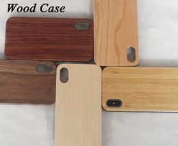 Handgemaakte Bamboo Case voor iPhone X 8 7Plus 6 6s Plus Wood TPU-gevallen Houten Cover voor Samsung Note 8 S8 S7Edge S6 Case Free DHL