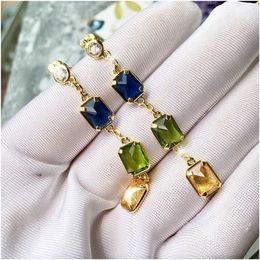 Boucles d'oreilles en perles faites à la main pour femmes, multicolores, longues, bohème, bijoux de fête, à la mode, accessoires de déclaration, Jewelry289Z