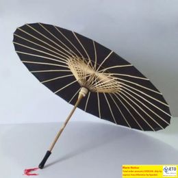 Handgemaakte zwarte stof zijden ambachtelijke paraplu bruidsfeestje zon paraplu foto prop Chinese parasol