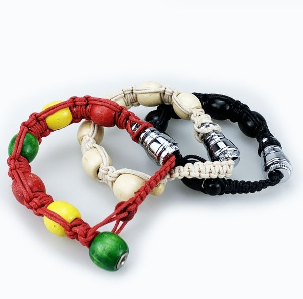 Pulsera hecha a mano Stealth Fumar Pipa de mano Pipas de alijo Vaporizador de hierbas portátil Muñeca Hookah 3 colores