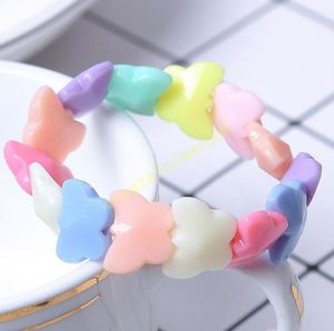 Handgemaakte snoep kleur kinderen meisje vlinder bedelarmbanden mode-sieraden kinderen verjaardagsfeestje club decor7390051