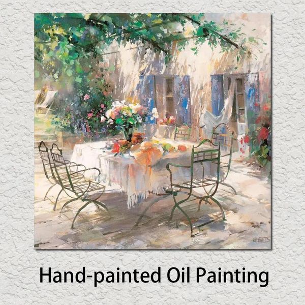 Lienzo hecho a mano arte Willem Haenraets paisaje impresionista pintura al óleo de sombra jardín para decoración de dormitorio